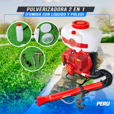 Pulverizadora 2 en 1 (Fumiga con liquido en polvo)