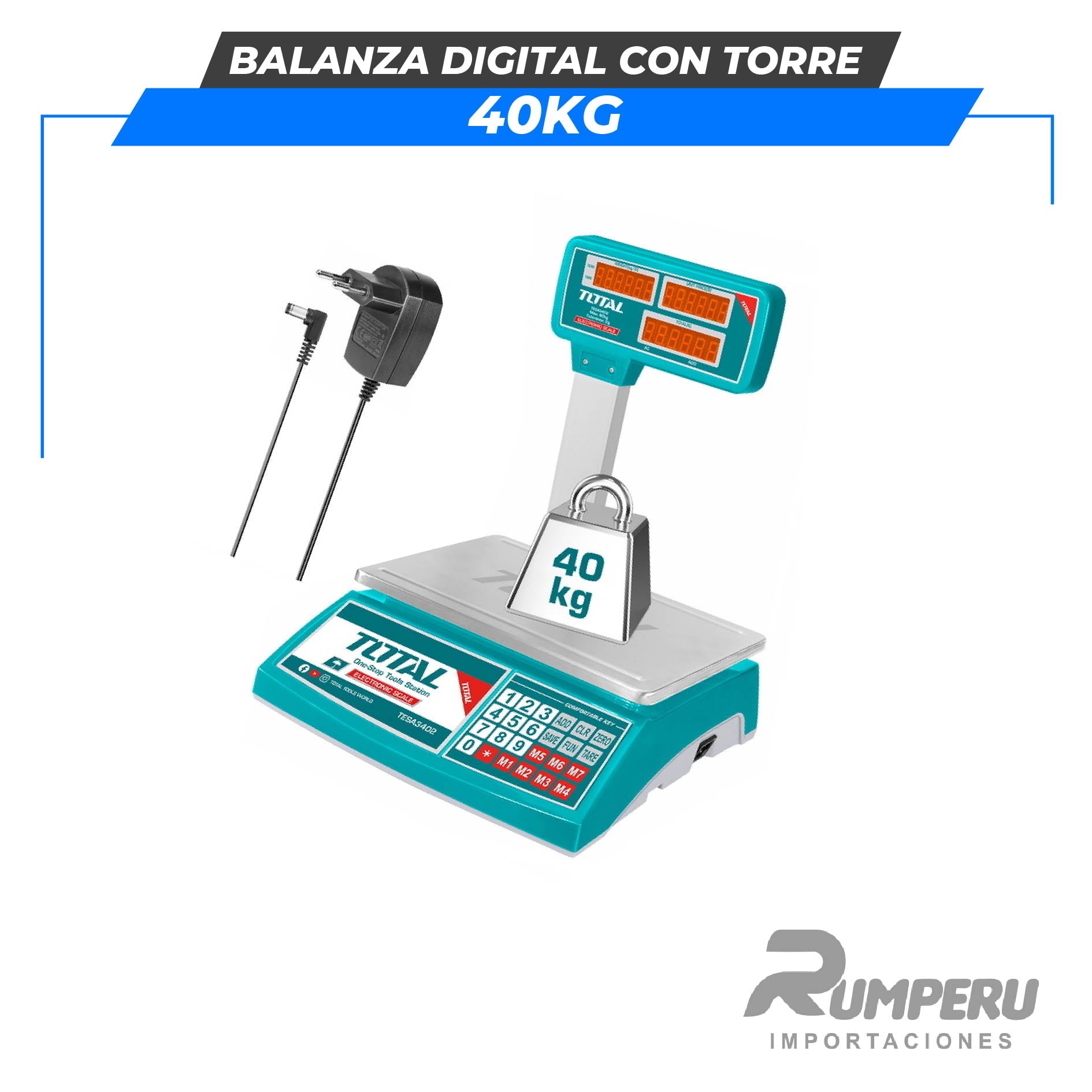 Balanza Digital con Torre 40Kg