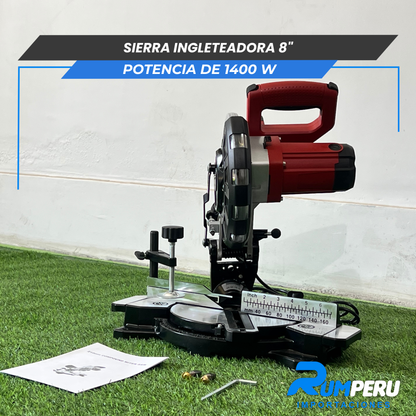 Sierra Ingleteadora 8´´ Potencia de 1400 W