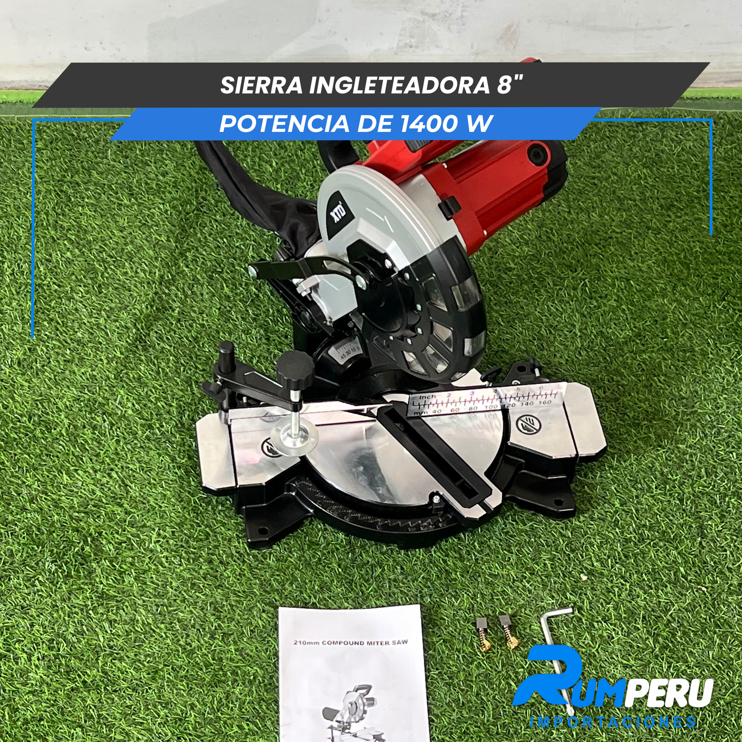 Sierra Ingleteadora 8´´ Potencia de 1400 W