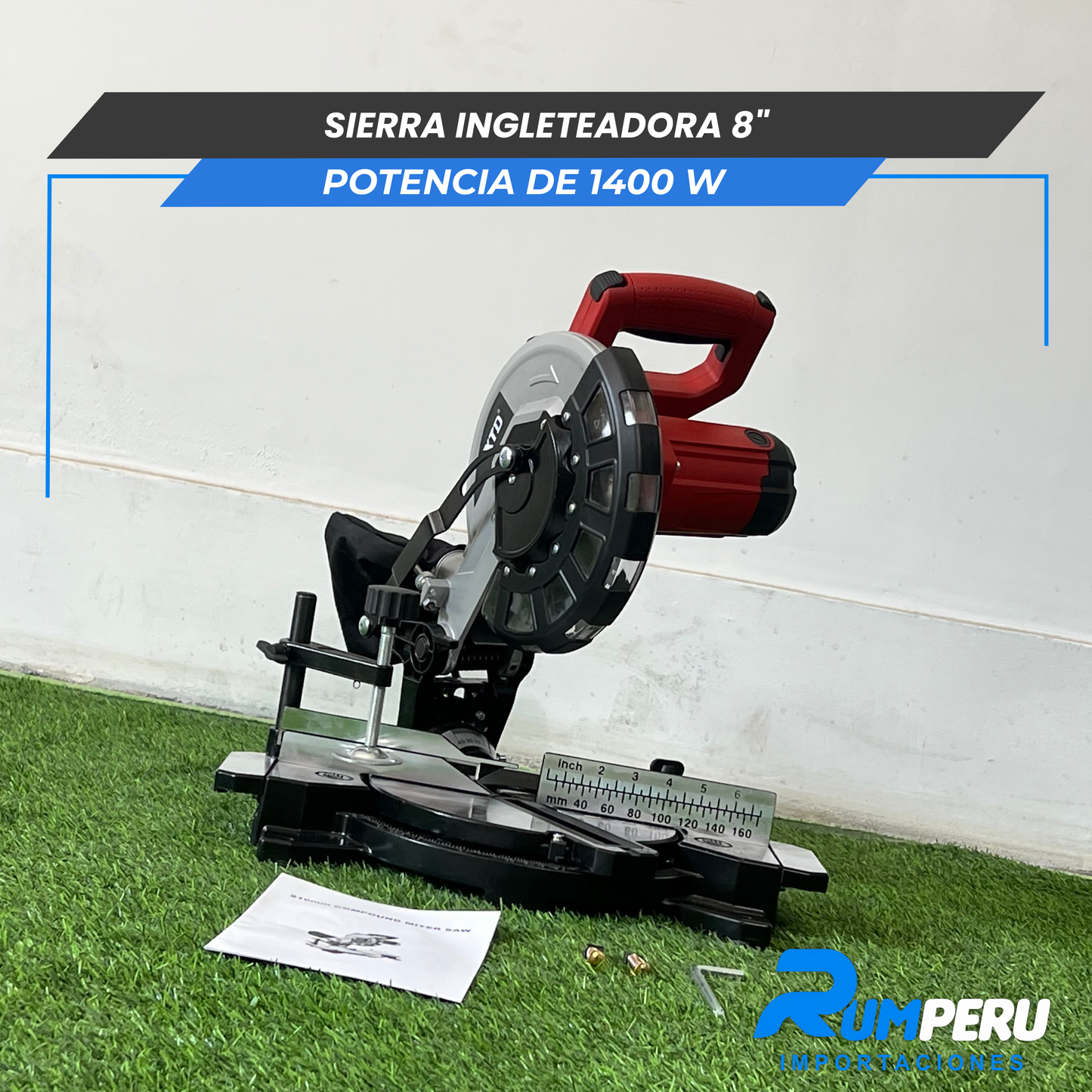 Sierra Ingleteadora 8´´ Potencia de 1400 W