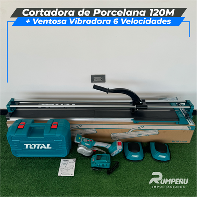 Cortadora de Porcelana 120CM +Ventosa Vibradora 12 Velocidades