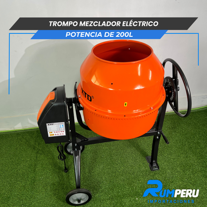 Trompo Mesclador Eléctrico 900W – 200L