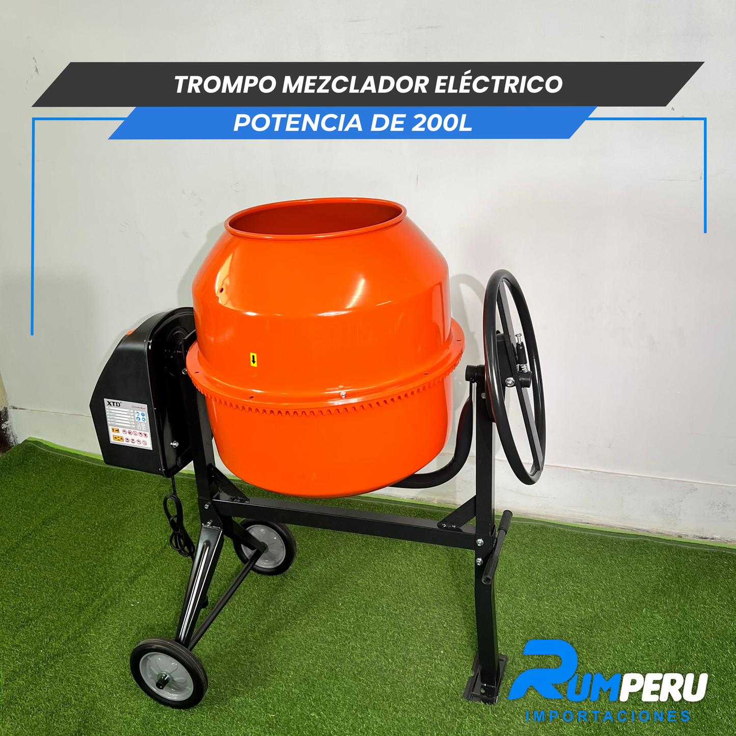 Trompo Mesclador Eléctrico 900W – 200L