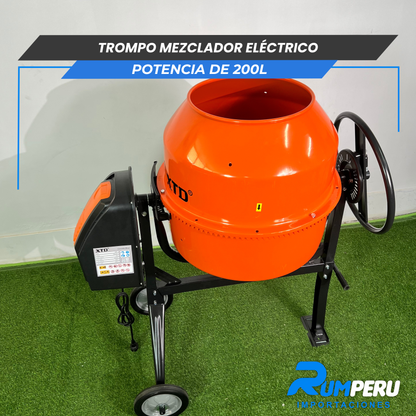 Trompo Mesclador Eléctrico 900W – 200L