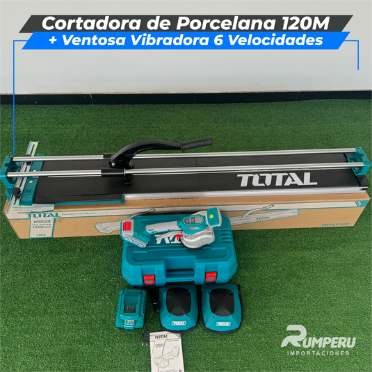 Cortadora de Porcelana 120CM +Ventosa Vibradora 12 Velocidades