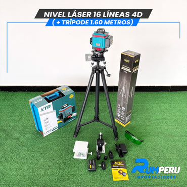 Nivel laser 16 líneas 4D (+ trípode 1.60 metros )
