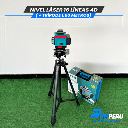 Nivel laser 16 líneas 4D (+ trípode 1.60 metros )