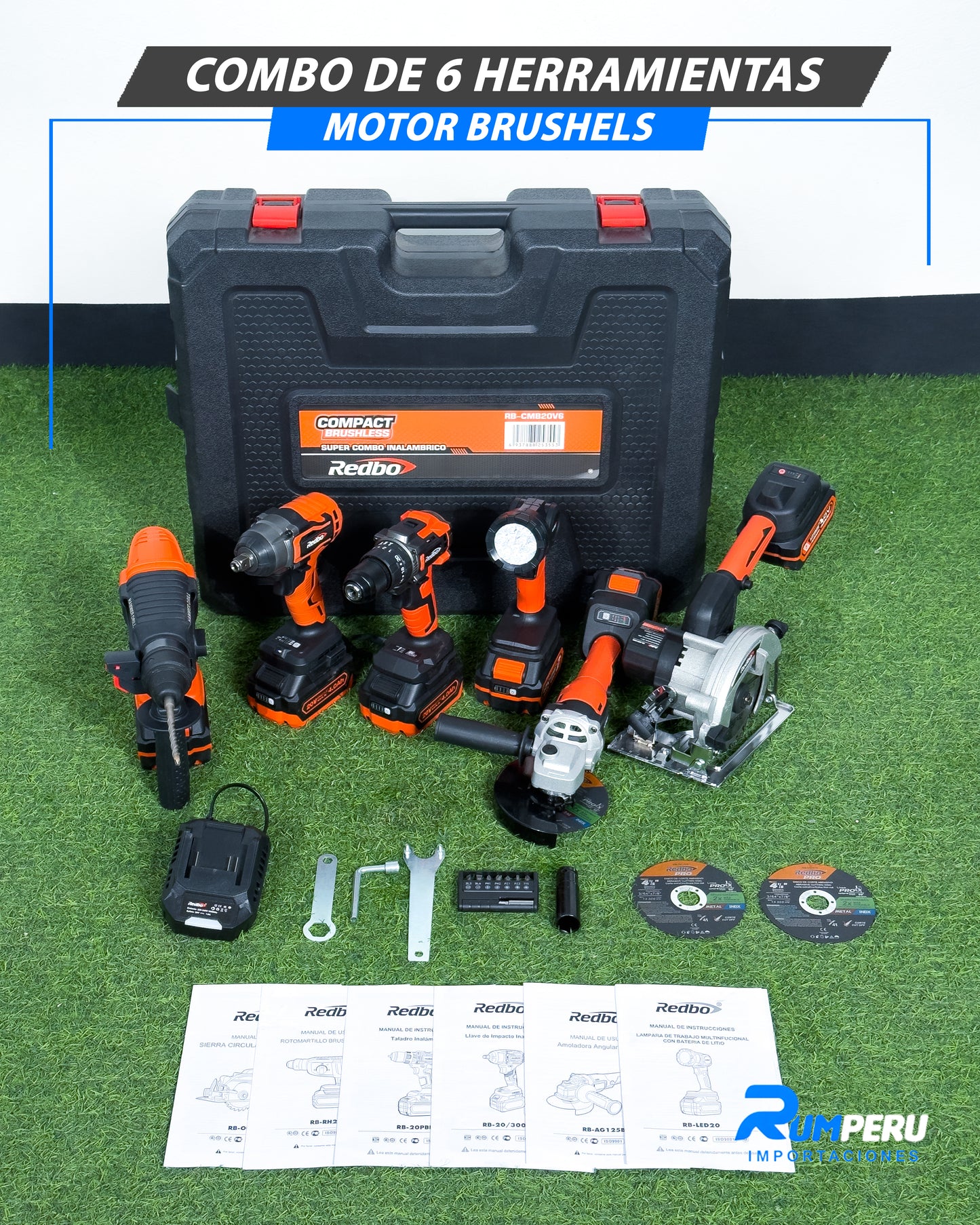 Combo De 6 Herramientas Motor Brushels