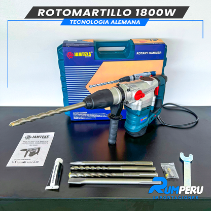 Rotomartillo 1800W Tecnología Alemana 8 Kilos