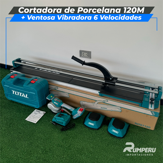 Cortadora de Porcelana 120CM +Ventosa Vibradora 12 Velocidades