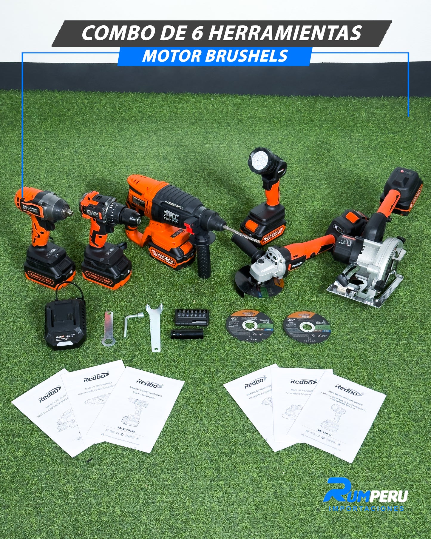 Combo De 6 Herramientas Motor Brushels