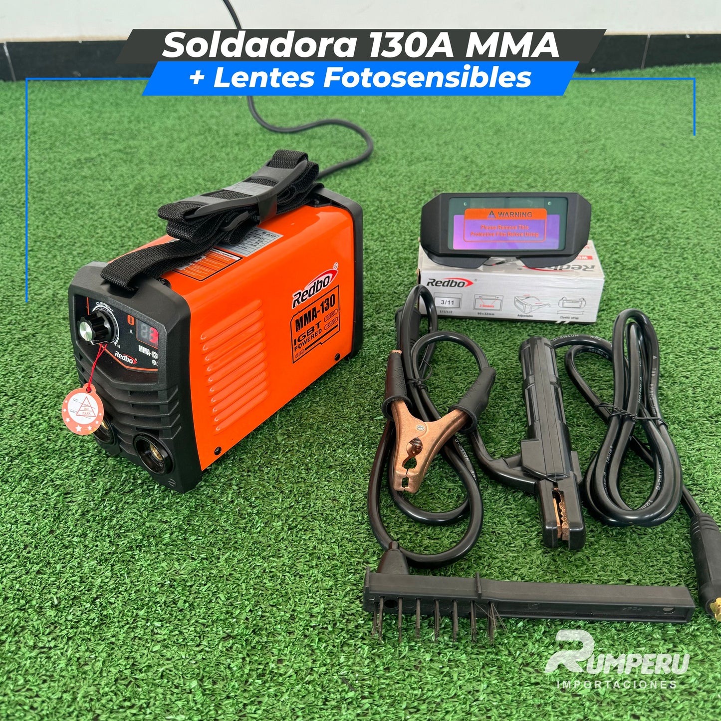 Soldadora Inversora 130A REDBO MMA-130 + Lentes