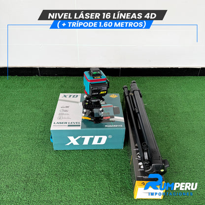 Nivel laser 16 líneas 4D (+ trípode 1.60 metros )