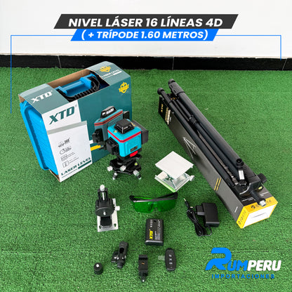 Nivel laser 16 líneas 4D (+ trípode 1.60 metros )