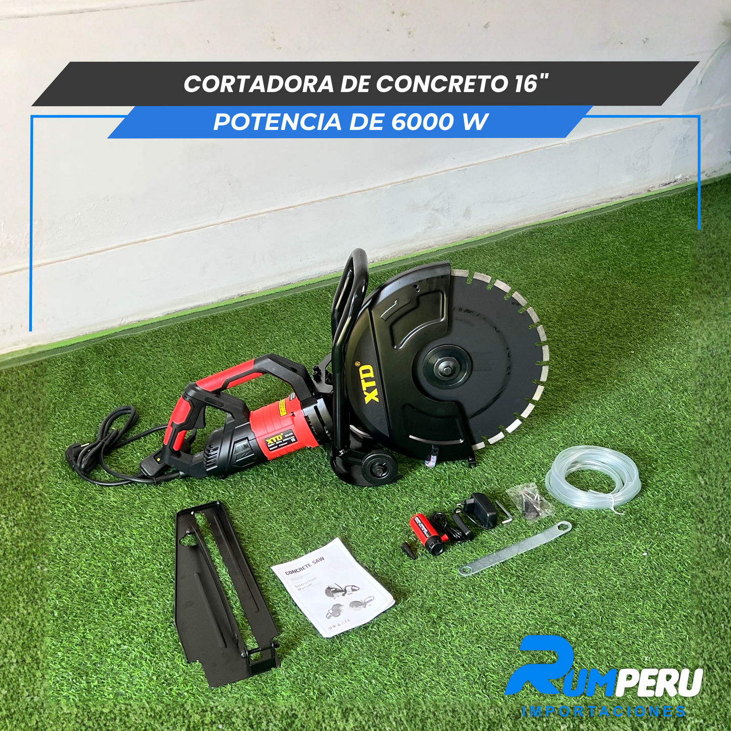 Cortadora de concreto 16´´ Potencia e 6000 W