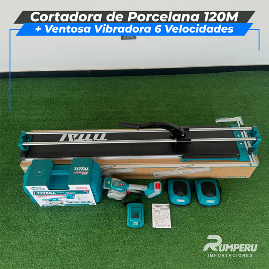 Cortadora de Porcelana 120CM +Ventosa Vibradora 12 Velocidades