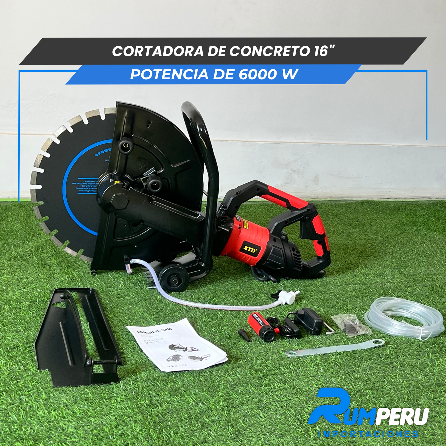 Cortadora de concreto 16´´ Potencia e 6000 W