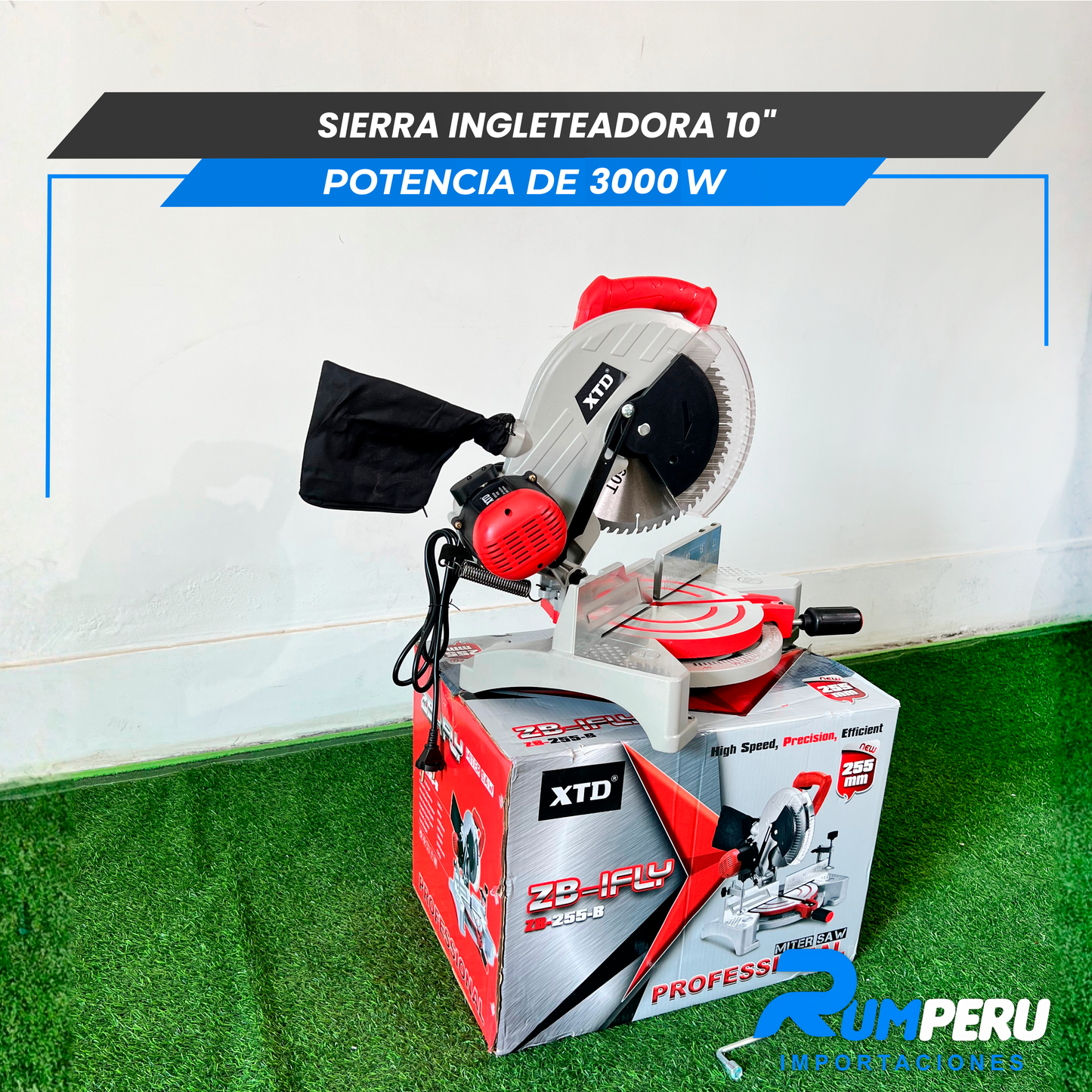 Sierra Ingleteadora 10´´ Potencia de 3000W