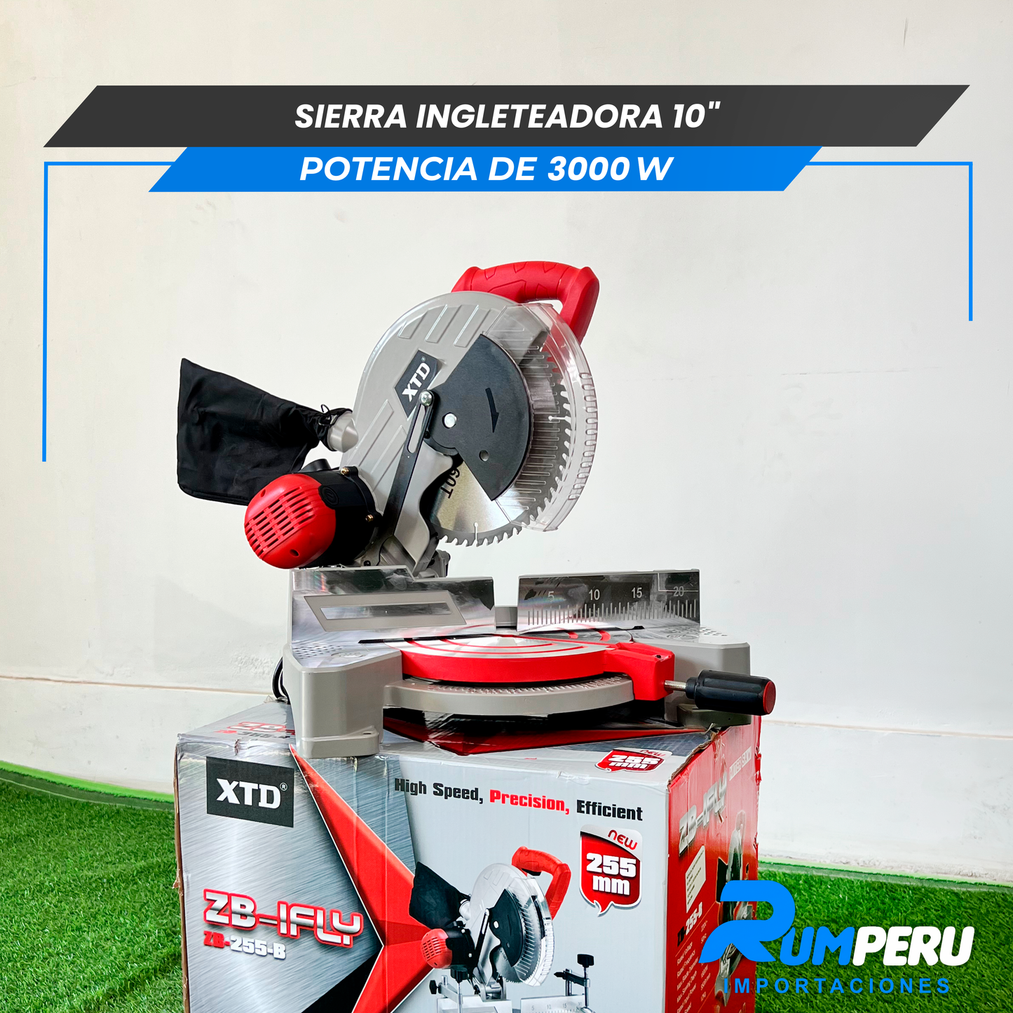 Sierra Ingleteadora 10´´ Potencia de 3000W