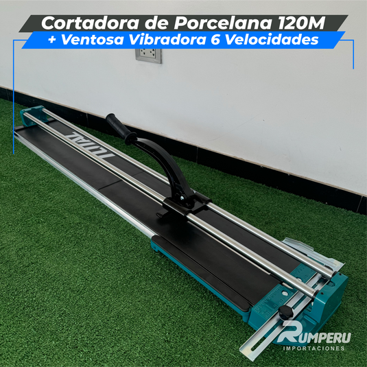 Cortadora de Porcelana 120CM +Ventosa Vibradora 12 Velocidades