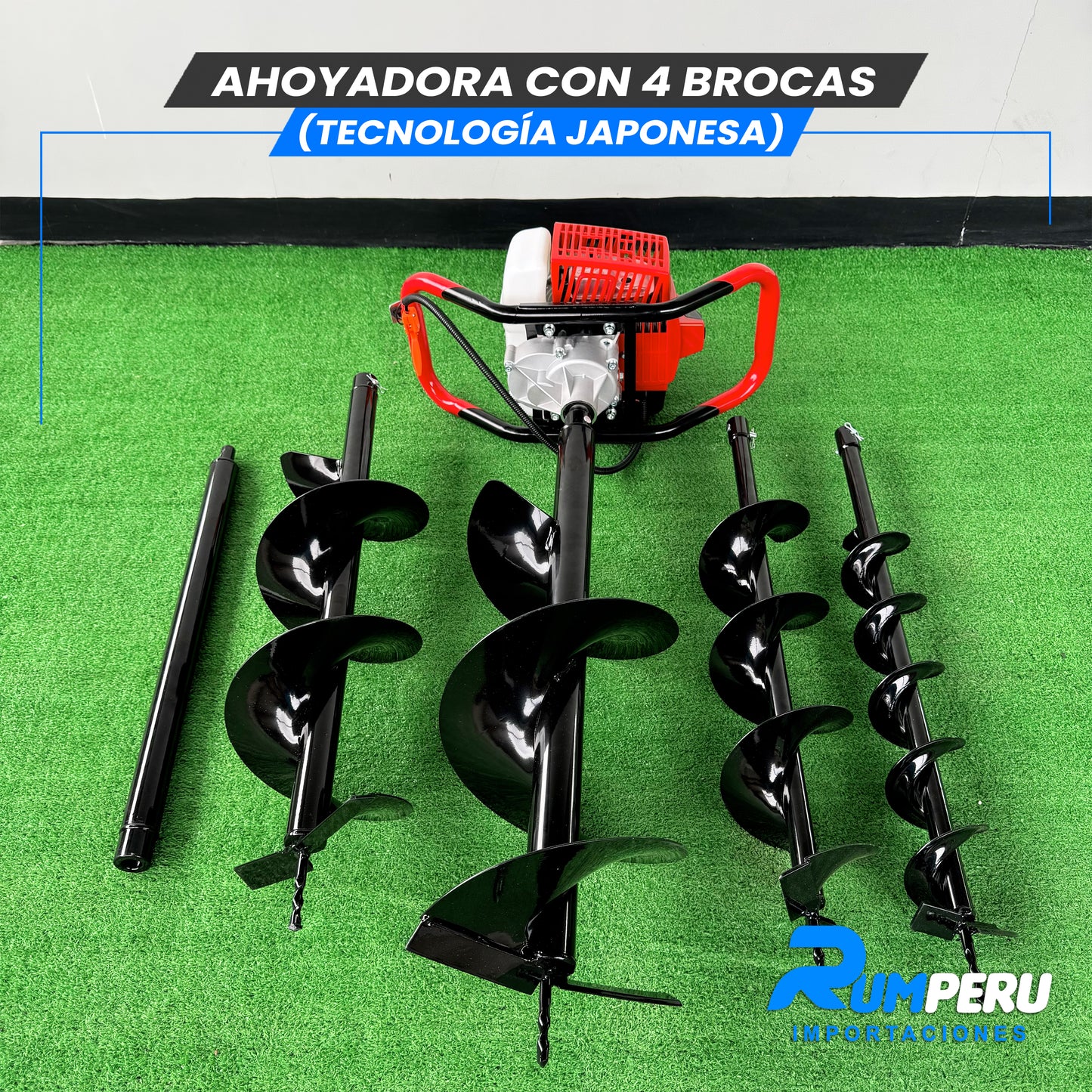 Ahoyadora con 4 Brocas (Tecnología Japonesa)