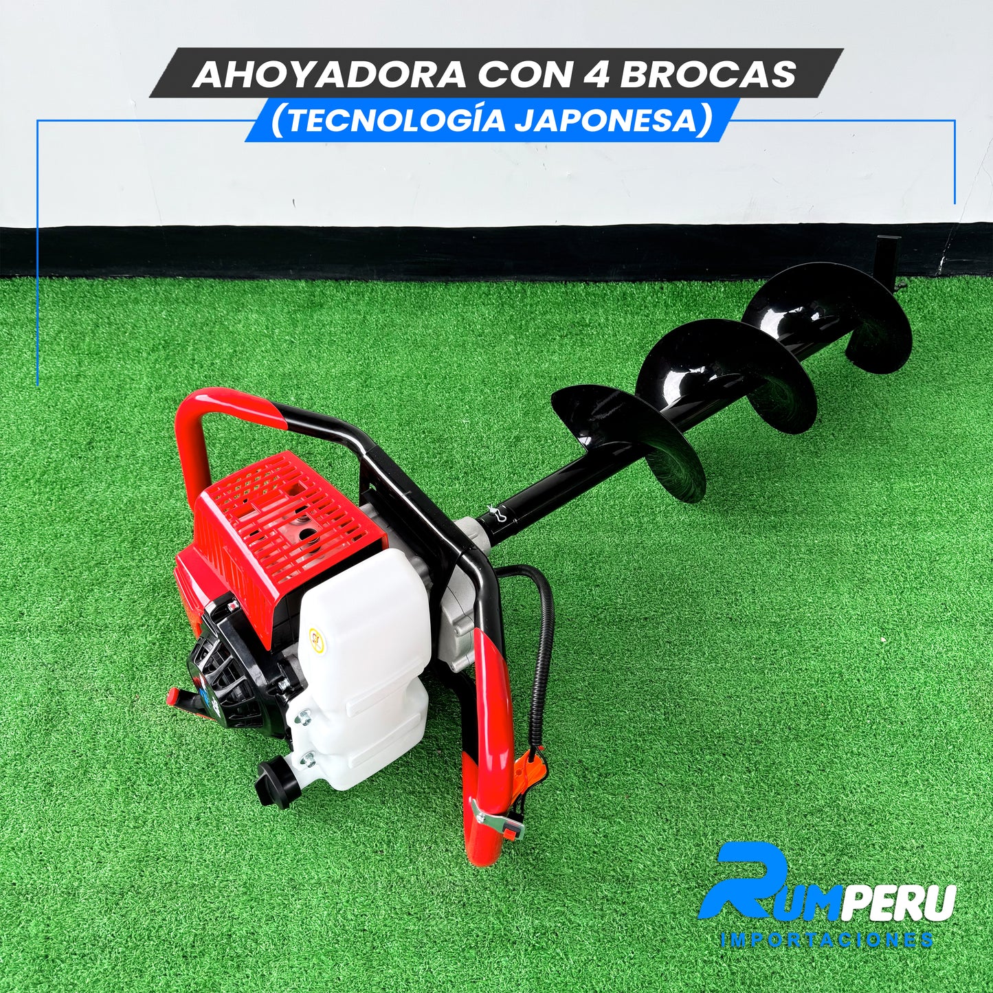 Ahoyadora con 4 Brocas (Tecnología Japonesa)