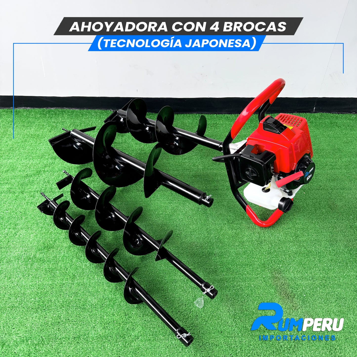 Ahoyadora con 4 Brocas (Tecnología Japonesa)