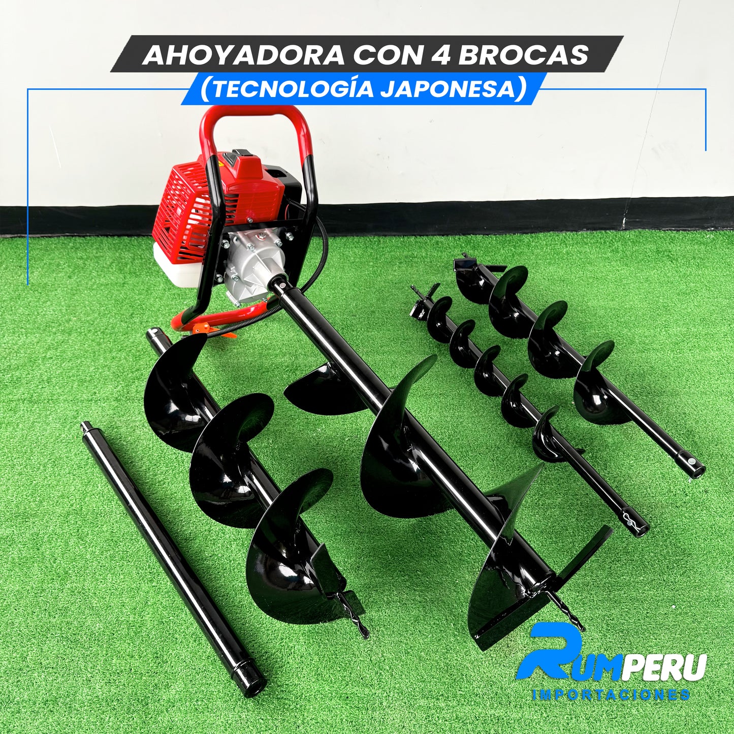 Ahoyadora con 4 Brocas (Tecnología Japonesa)