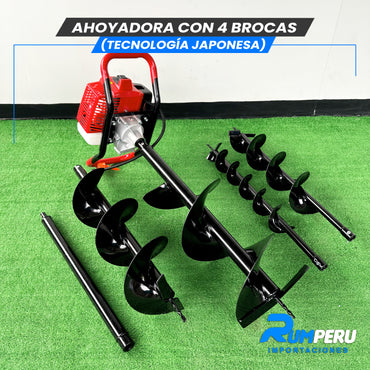 Ahoyadora con 4 Brocas (Tecnología Japonesa)