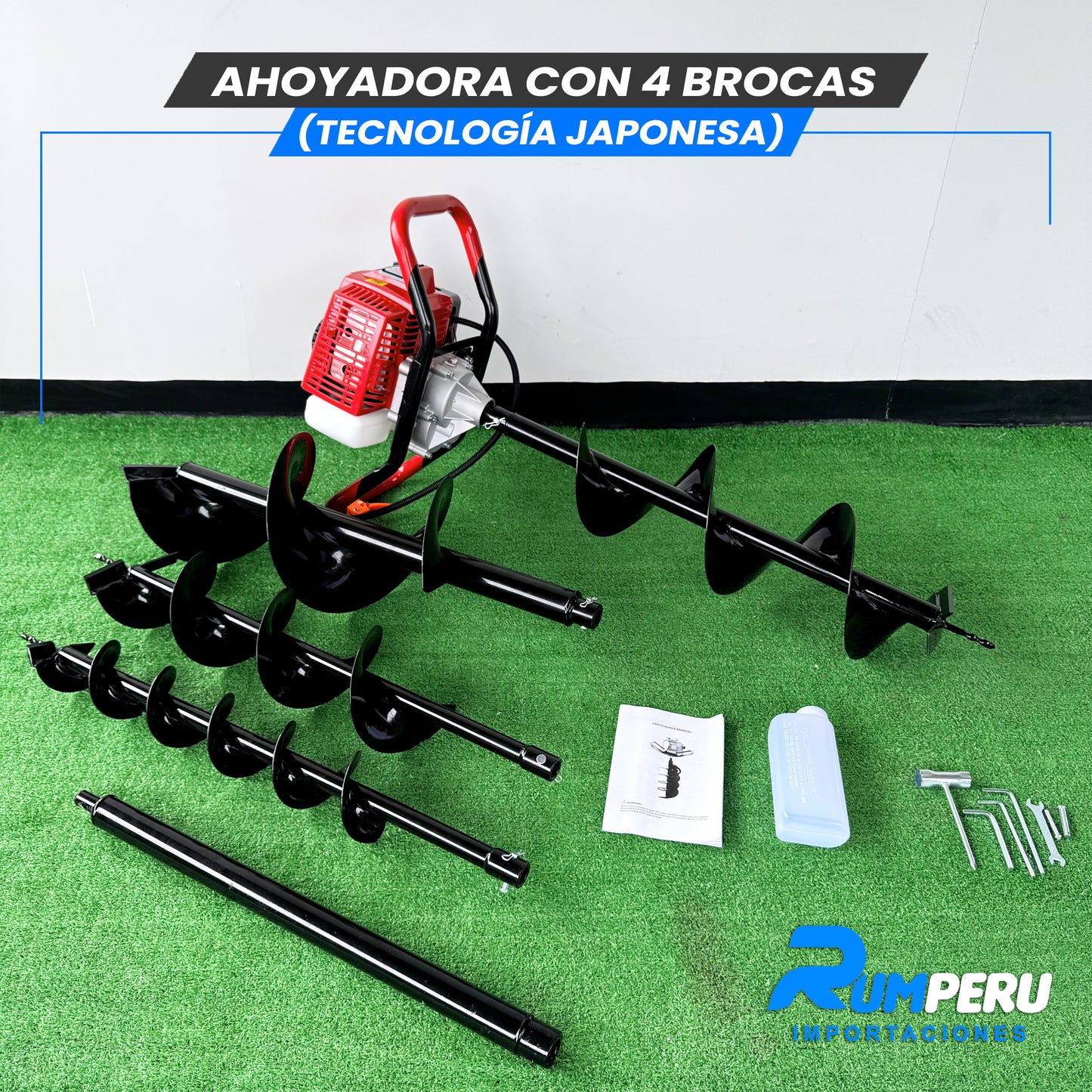 Ahoyadora con 4 Brocas (Tecnología Japonesa)