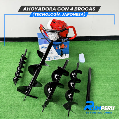 Ahoyadora con 4 Brocas (Tecnología Japonesa)