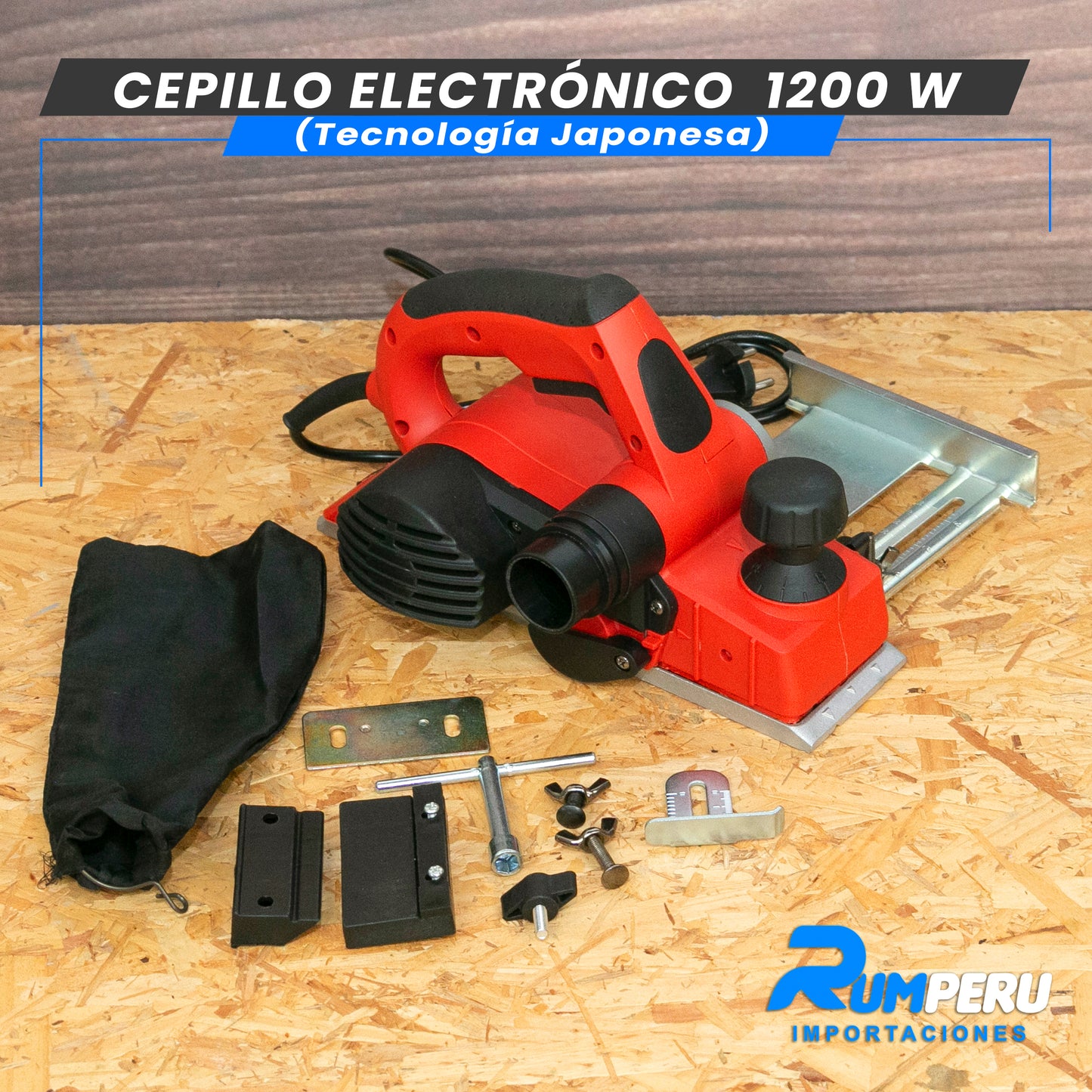 CEPILLO  ELECTRÓNICO 1200 W (TECNOLOGÍA JAPONESA)