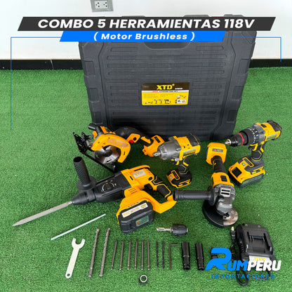 COMBO 5 HERRAMIENTAS 118V (MOTOR BRUSHLESS
