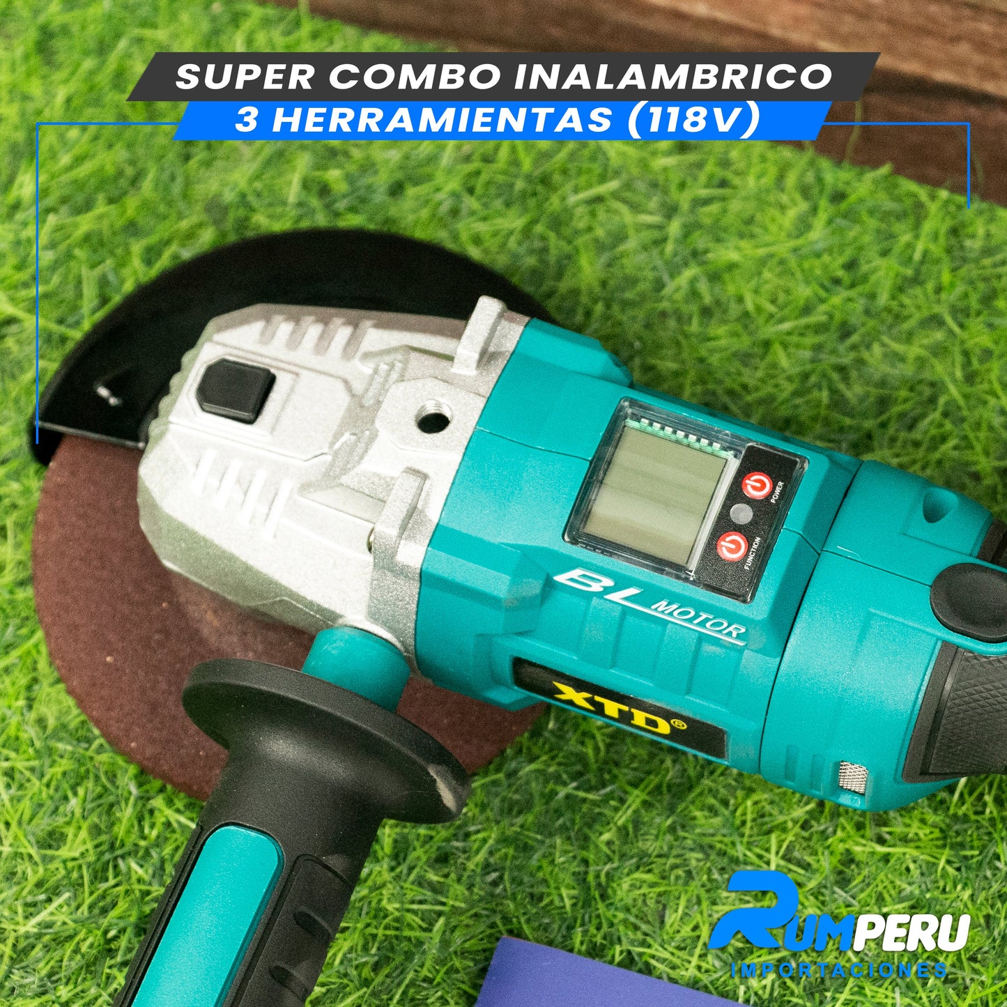 Super Combo 3 Herramientas (Llave de Impacto, Taladro, Amoladora 118V)