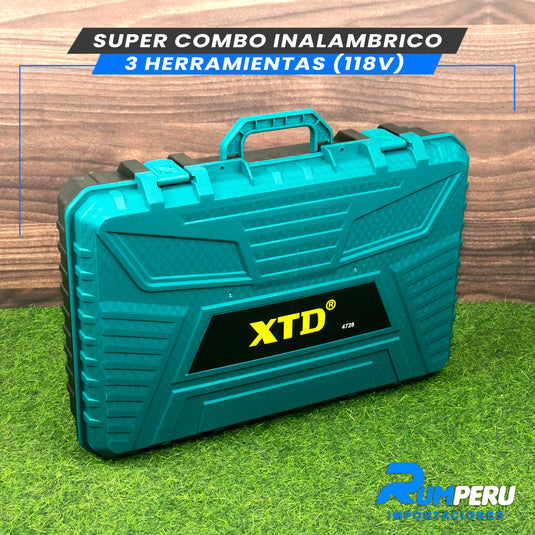 Super Combo 3 Herramientas (Llave de Impacto, Taladro, Amoladora 118V)