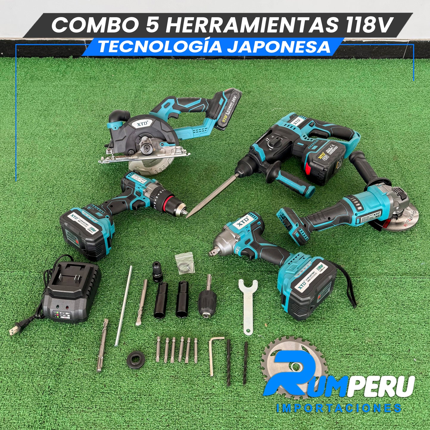 Combo 5 Herramientas 118v (Motor Brushles)