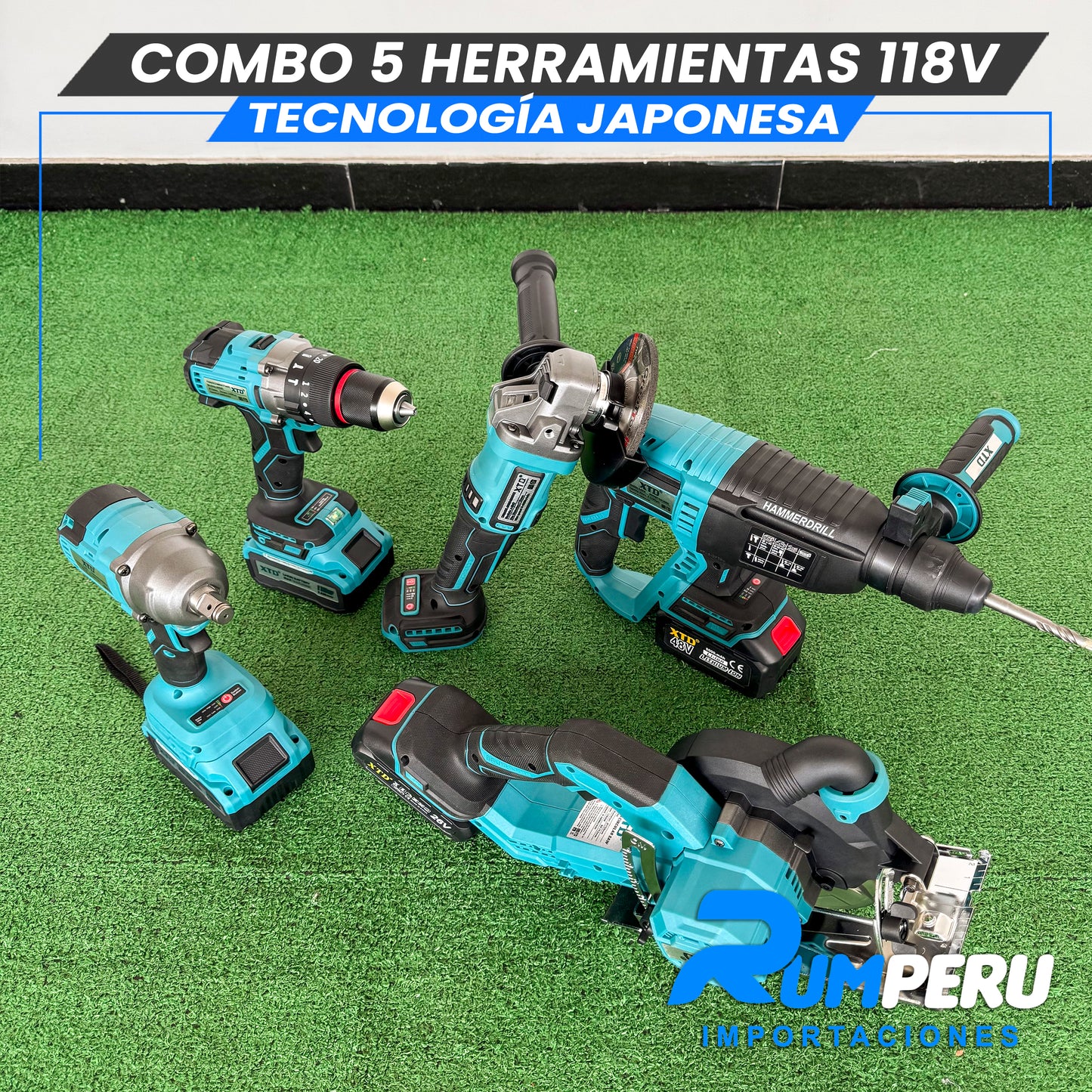 Combo 5 Herramientas 118v (Motor Brushles)