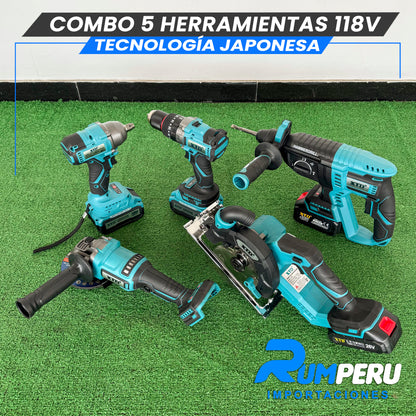 Combo 5 Herramientas 118v (Motor Brushles)