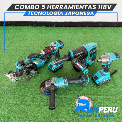 Combo 5 Herramientas 118v (Motor Brushles)