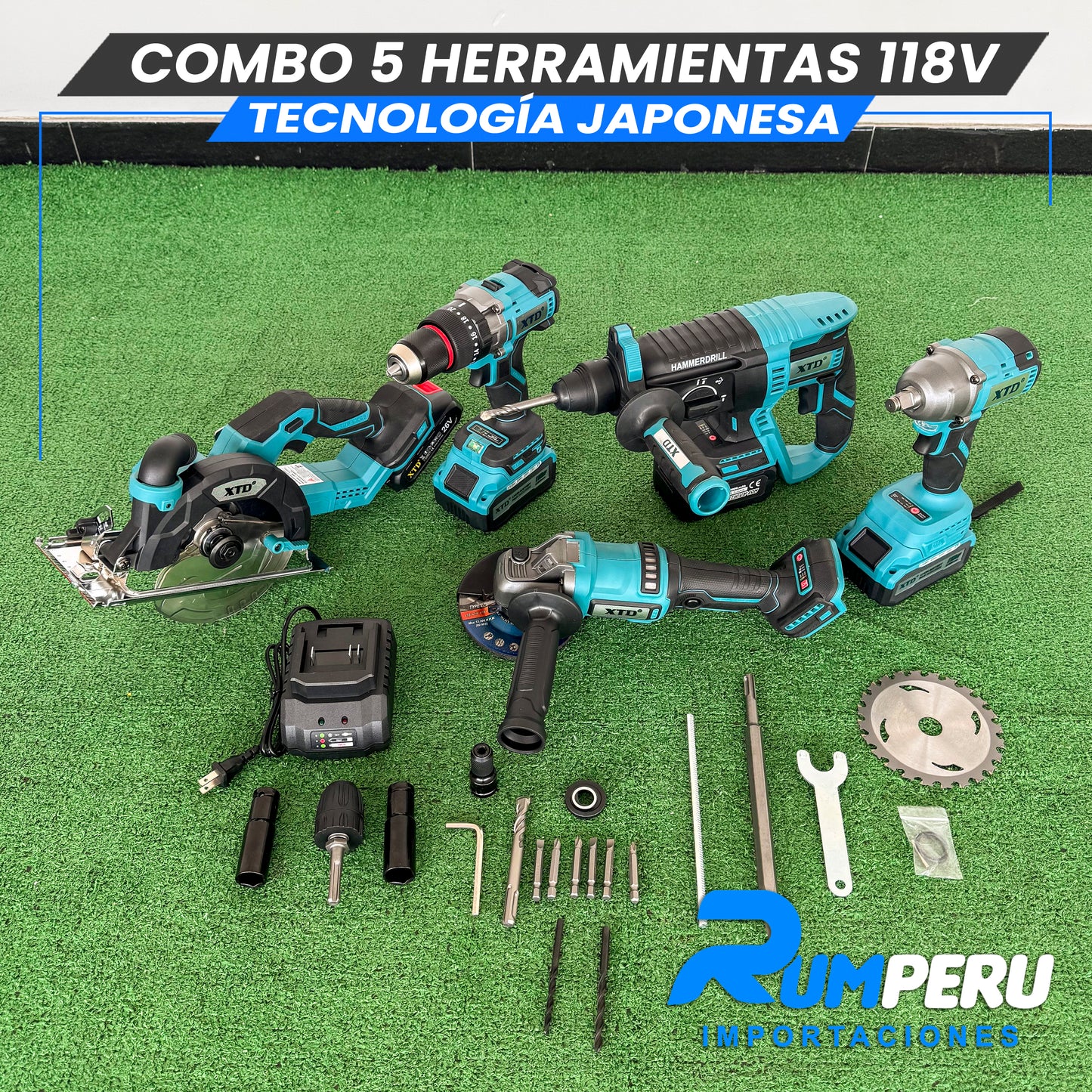 Combo 5 Herramientas 118v (Motor Brushles)