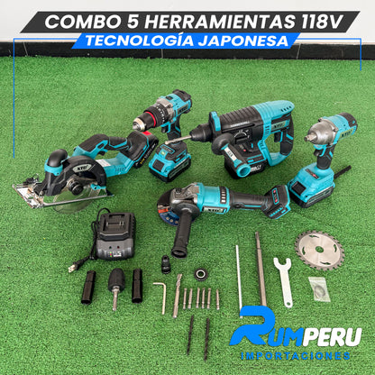 Combo 5 Herramientas 118v (Motor Brushles)