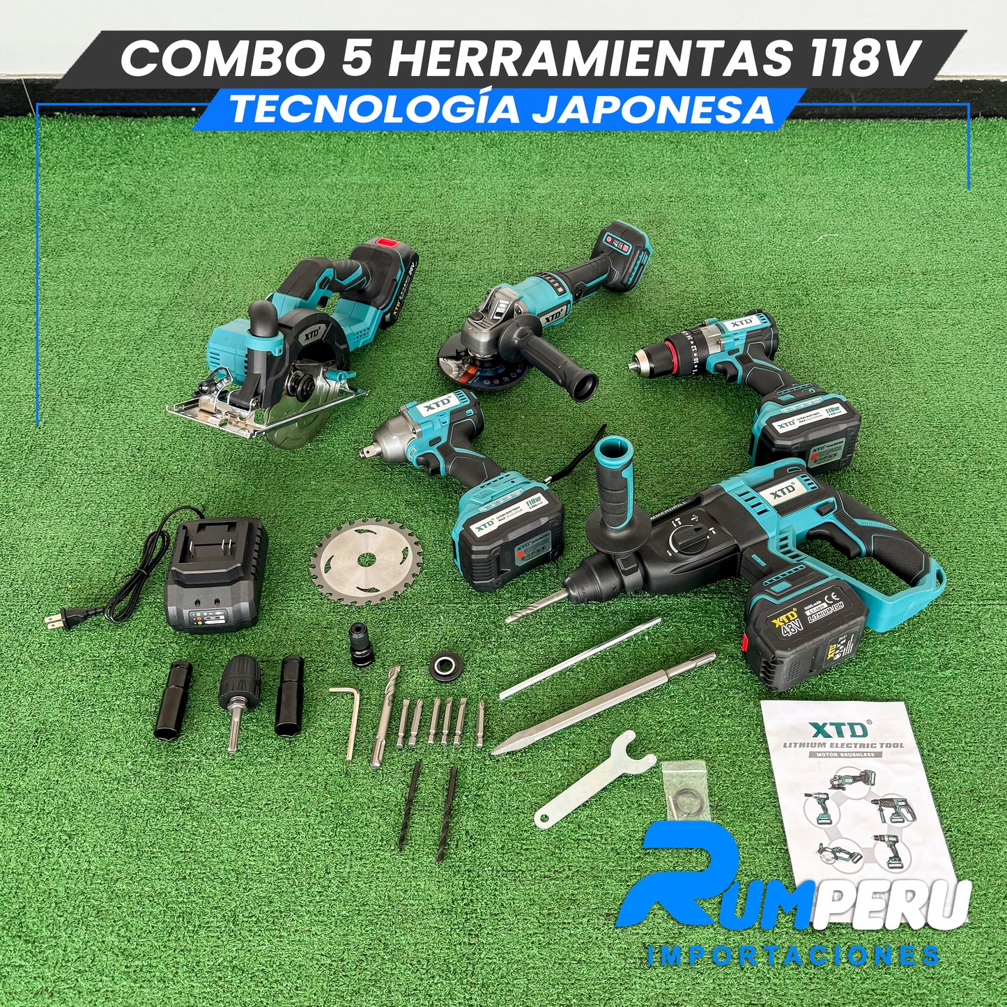 Combo 5 Herramientas 118v (Motor Brushles)