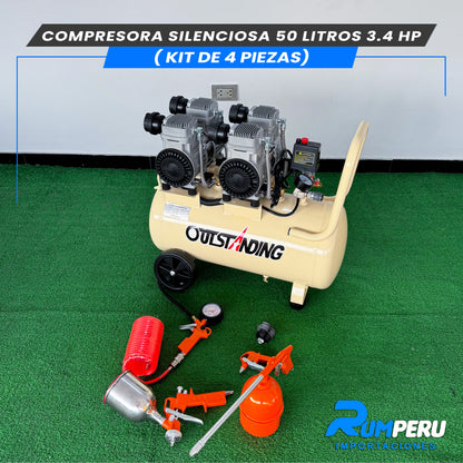 Comprensora Silenciosa 50 Litros + Kit de 5 Piezas