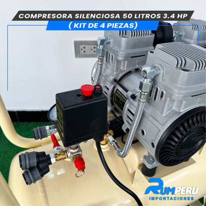 Comprensora Silenciosa 50 Litros + Kit de 5 Piezas