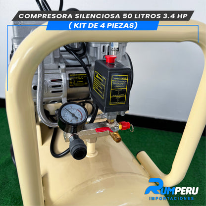 Comprensora Silenciosa 50 Litros + Kit de 5 Piezas