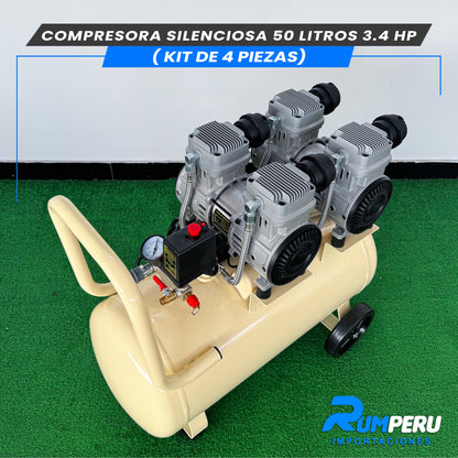 Comprensora Silenciosa 50 Litros + Kit de 5 Piezas