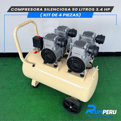 Comprensora Silenciosa 50 Litros + Kit de 5 Piezas