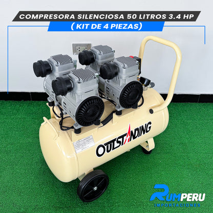 Comprensora Silenciosa 50 Litros + Kit de 5 Piezas