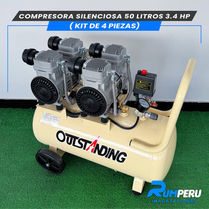 Comprensora Silenciosa 50 Litros + Kit de 5 Piezas